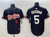 Men's Los Angeles Dodgers #5 Freddie Freeman Black Mexico Limited Stitched Jersey,baseball caps,new era cap wholesale,wholesale hats